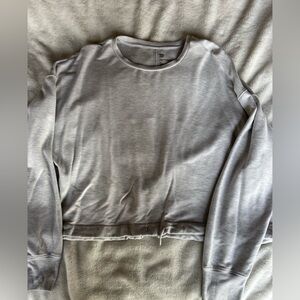 Gray Cropped Sweatshirt